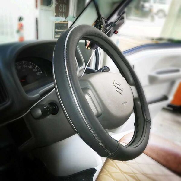 Super looking Steering Wheel Cover with Silver line